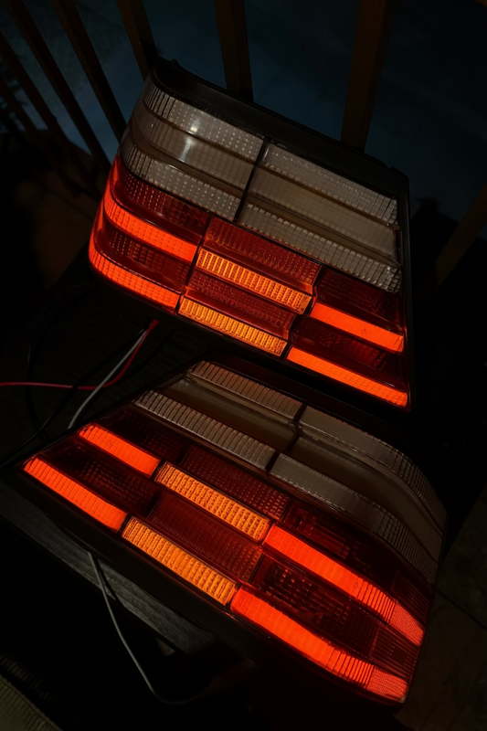 W124 LED Taillight set (Clear top)